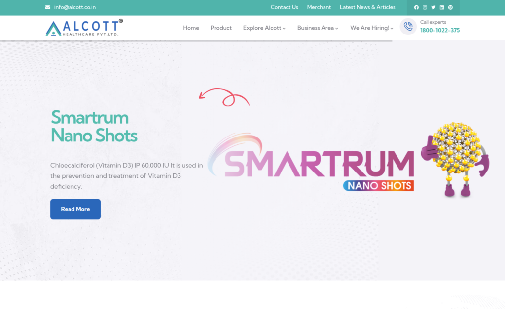 Alcott Healthcare No 1 Pharmaceutical company in India